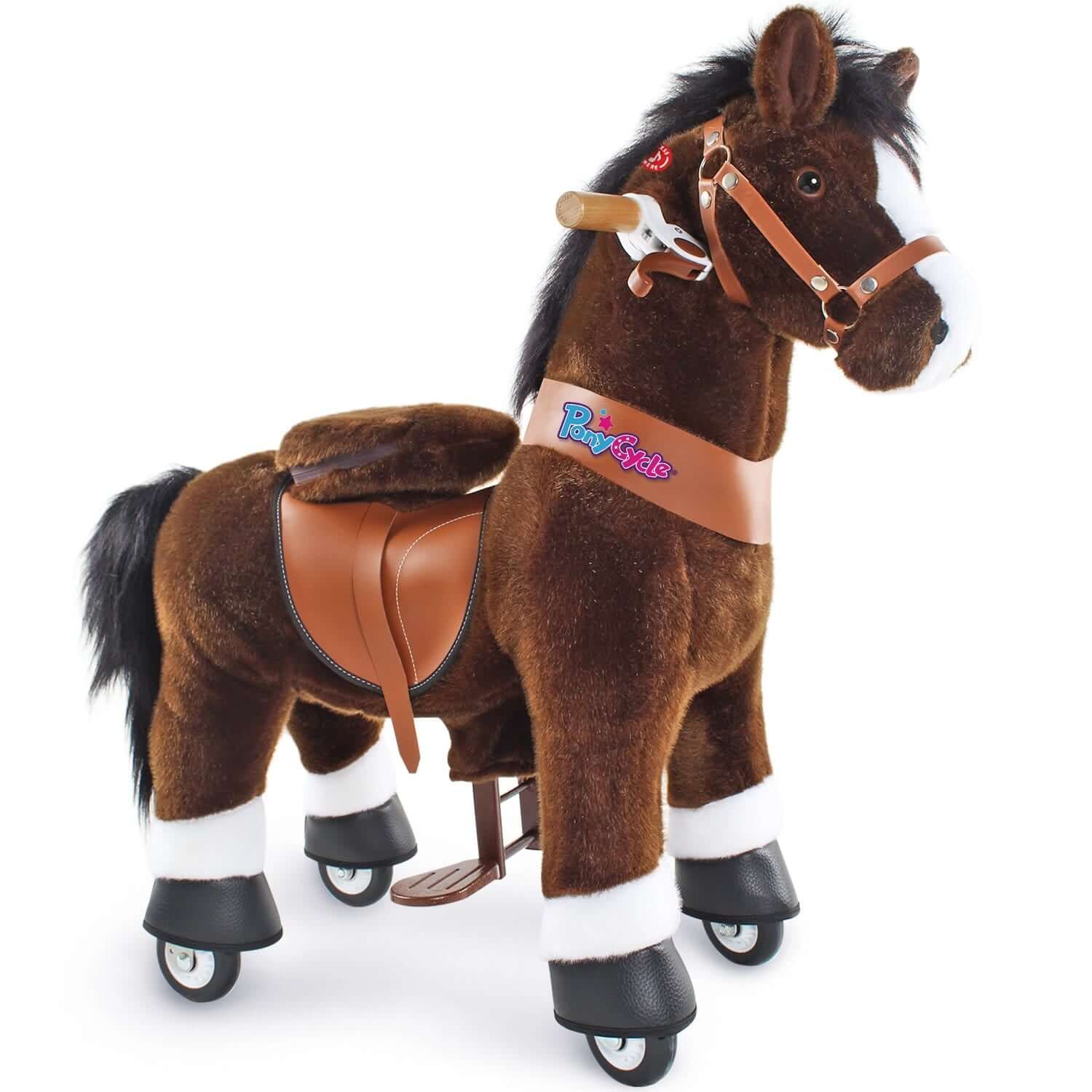PonyCycle® Unicórnio Modelo U: Brinquedo de Montaria com Galope Real e Freio - Imagem 4