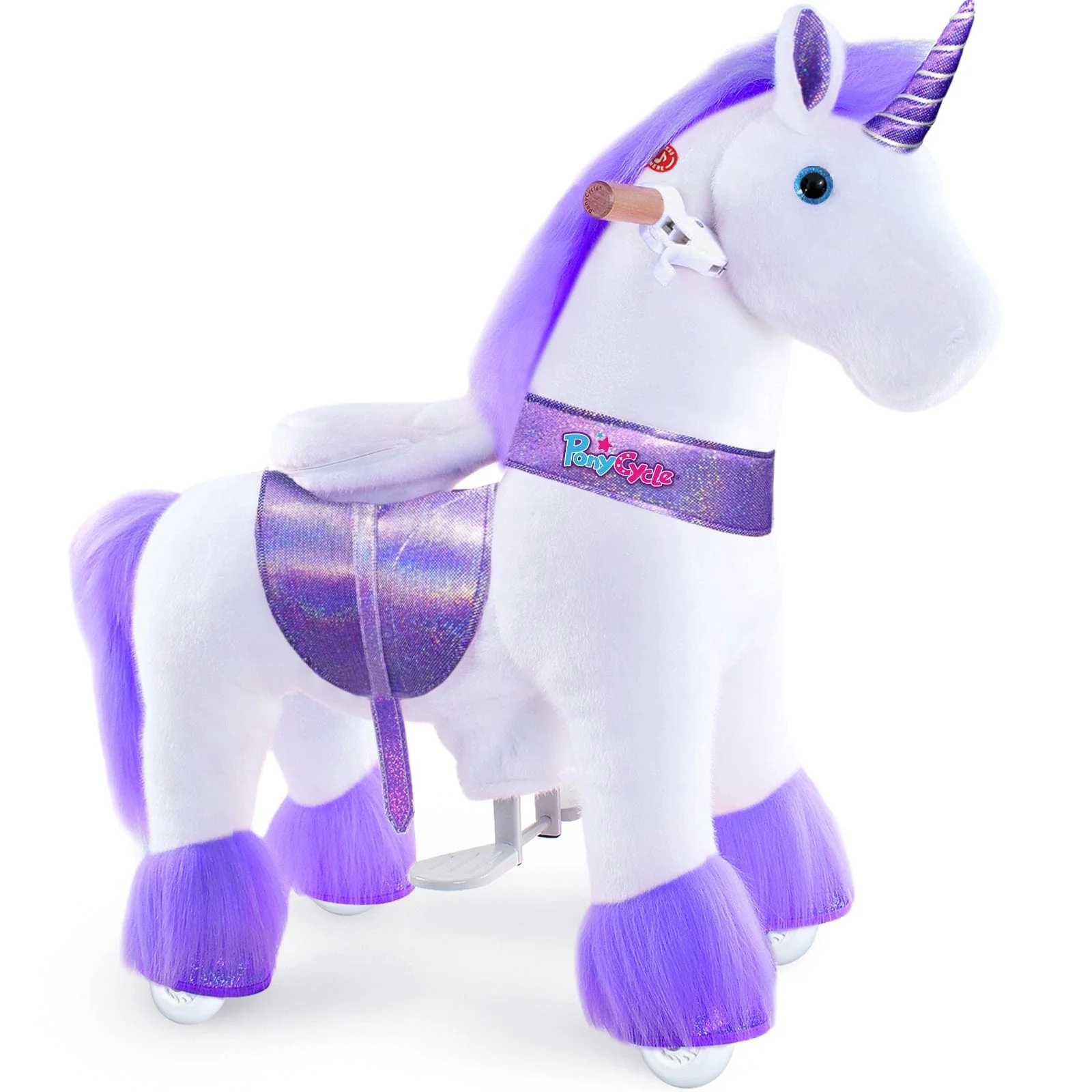 PonyCycle® Unicórnio Modelo U: Brinquedo de Montaria com Galope Real e Freio - Imagem 2