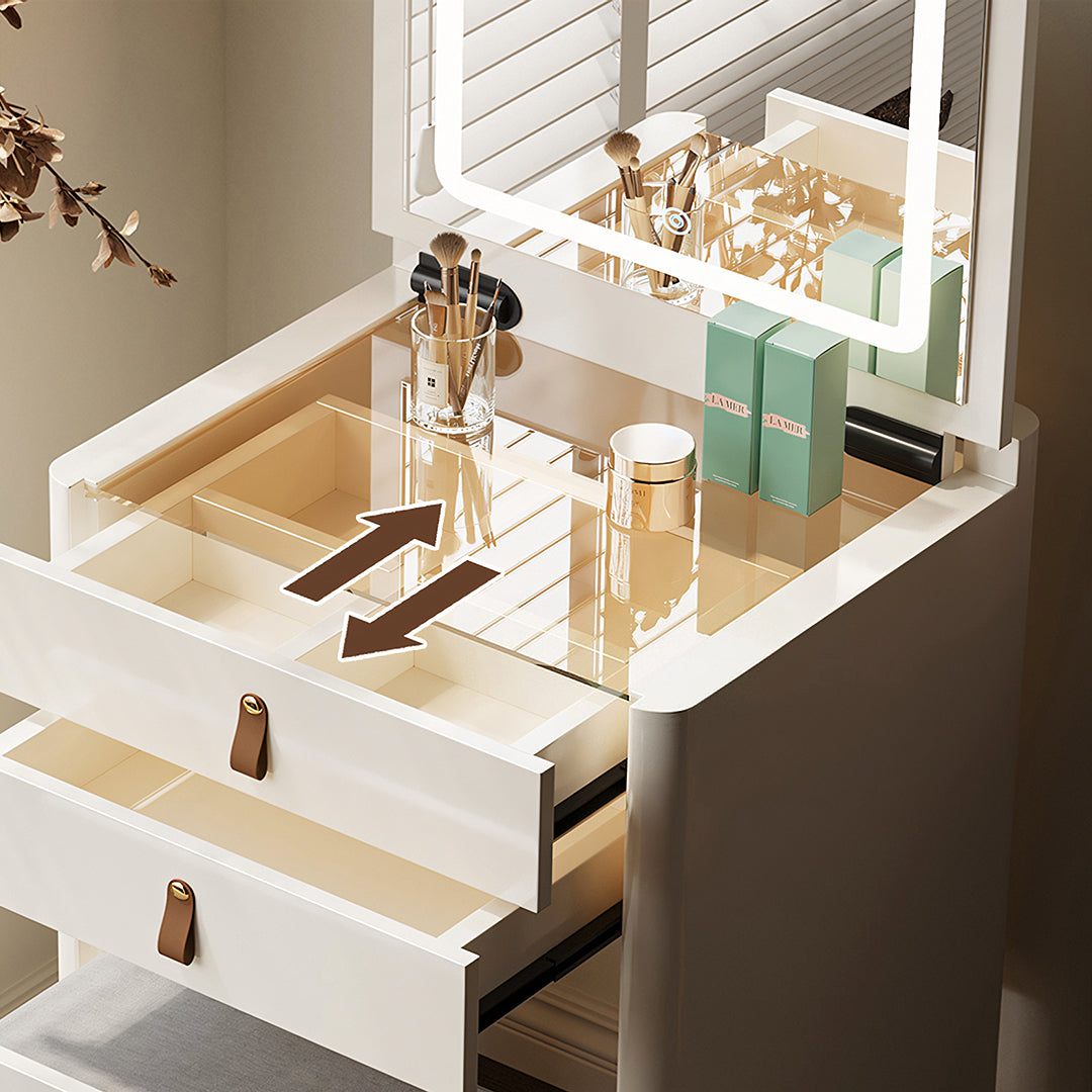 Espelho LED Redondo Touch 3 Cores de Luz Com Desembaçador e D